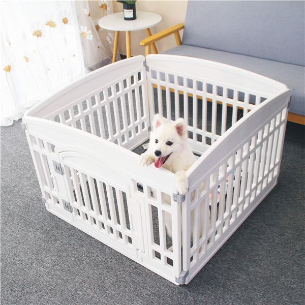 NEW PLASTIC FOLDING PET PLAYPEN WHITE H-24"