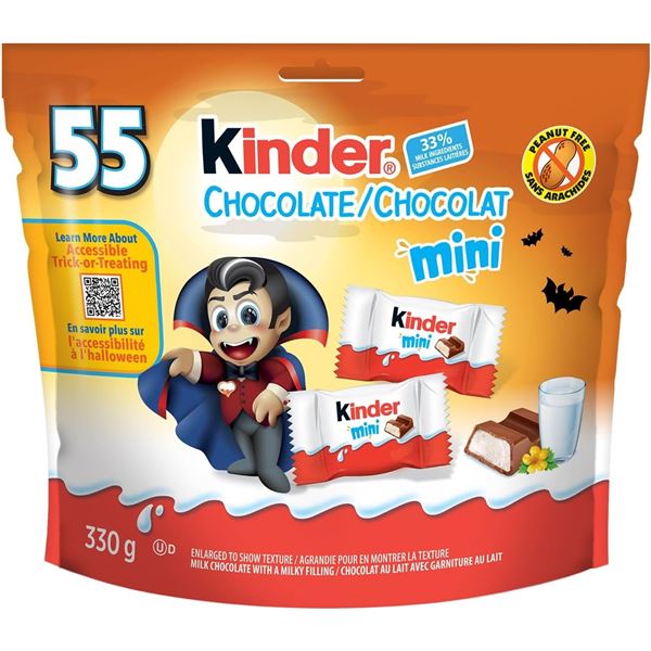 NEW KINDER CHOCOLATE MINIS - 55 MINI SIZE BARS