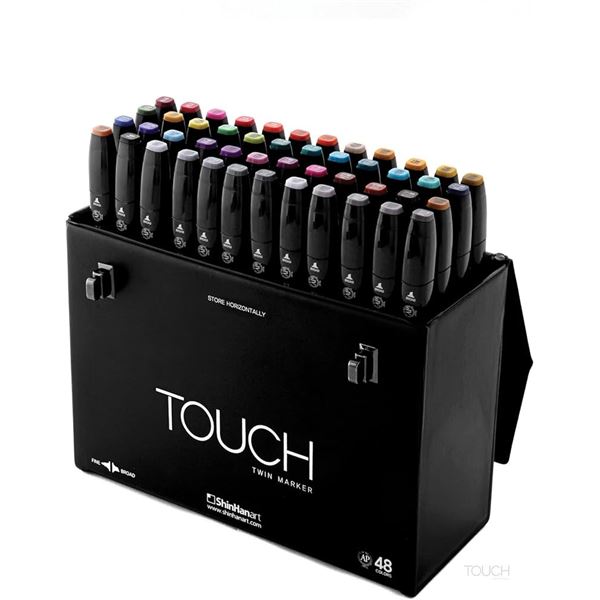 NEW 48 PIECES SHINHAN TOUCH TWIN TIP MARKER SET
