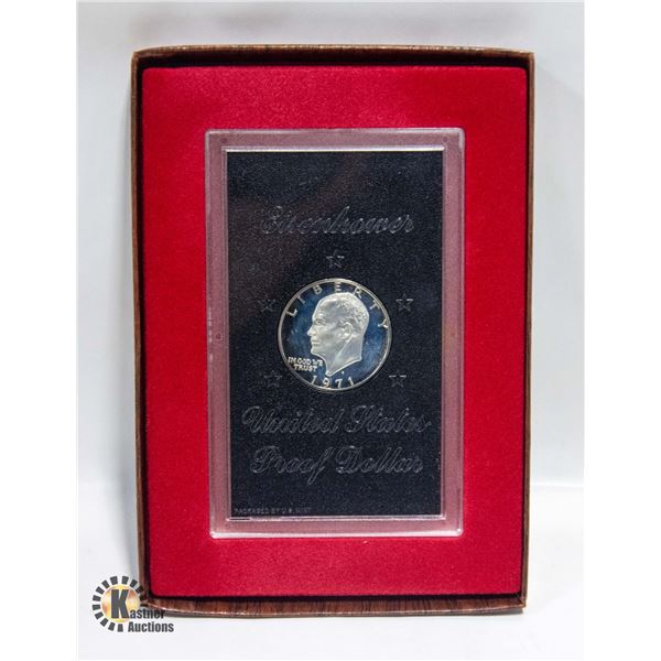 1$ SILVER 1971 EISENHOWER COIN & BOX