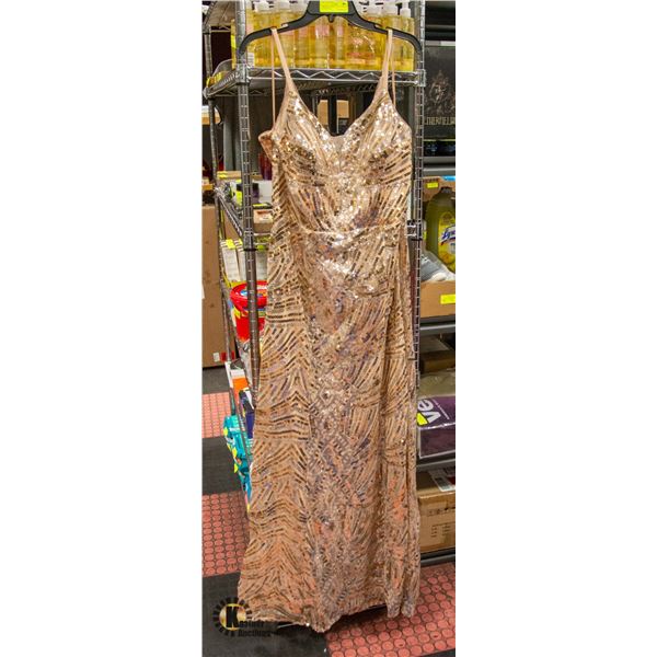 NEW ALEX AND EVE GOLD SEQUIN GOWN SIZE 18