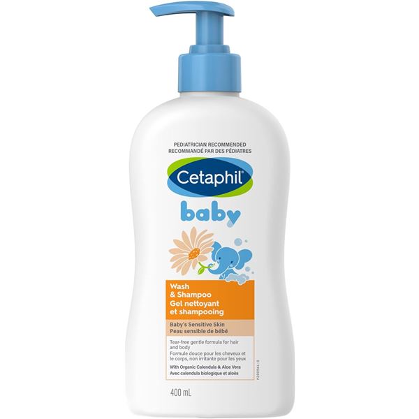 NEW PACK OF 2 X 400 ML CETAPHIL BABY WASH  SHAMPOO