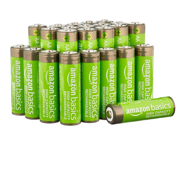 NEW 24 AMAZON BASICS AA RECHARGEABLE BATTERIES