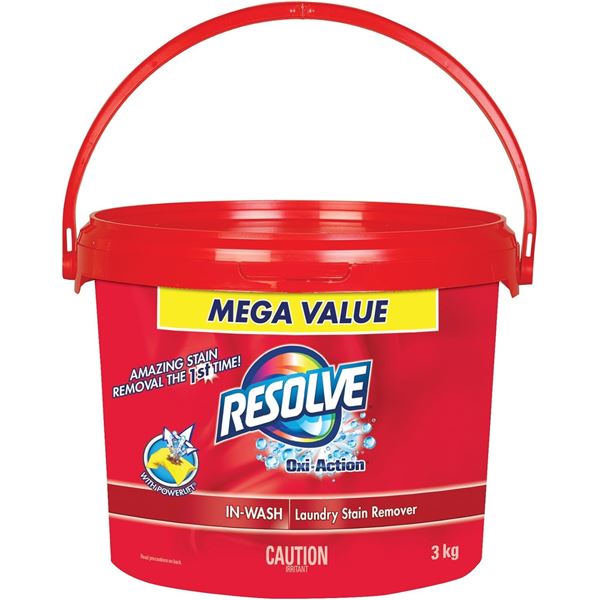 NEW 3KG RESOLVE OXI - ACTION FABRIC STAIN REMOVER