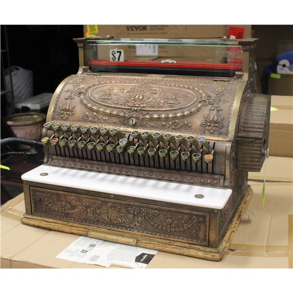 ANTIQUE 1913 NATIONAL CASH REGISTER BRASS 1347699