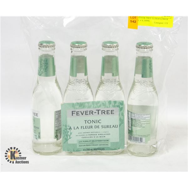 NEW FEVER-TREE ELDERFLOWER TONIC 4 X 200ML