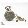 Image 1 : #2147-NEW POCKET WATCH BRONZE TONE WITH GOLFER