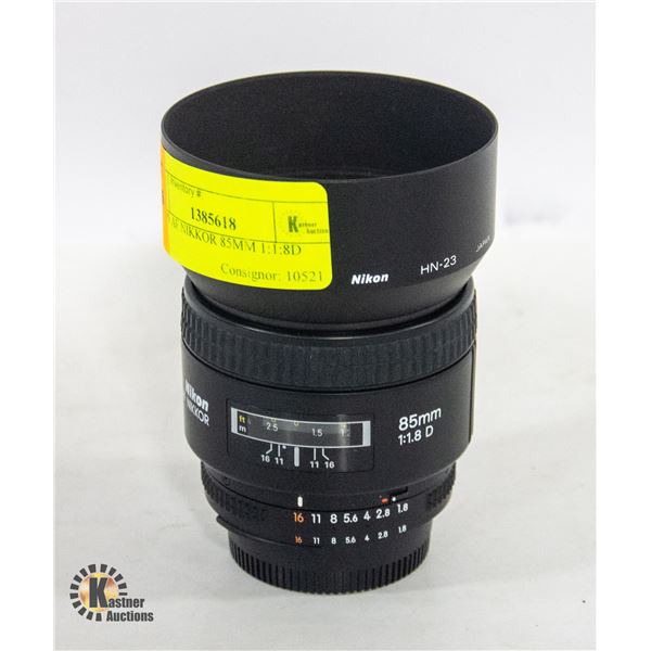 NIKON AF NIKKOR 85MM 1:1:8D