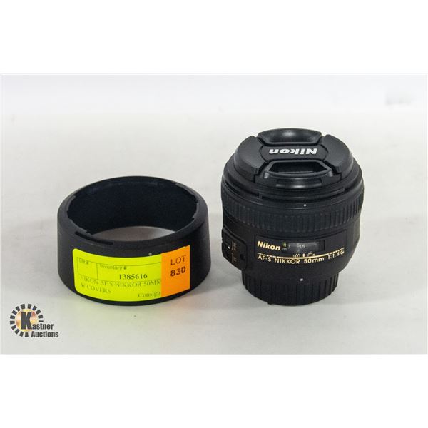 NIKON AF S NIKKOR 50MM 1:1:46 W/COVERS