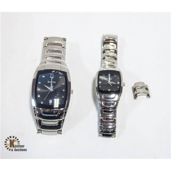 BULOVA MENS WATCH + LADIES BULOVA WATCH TOGETHER