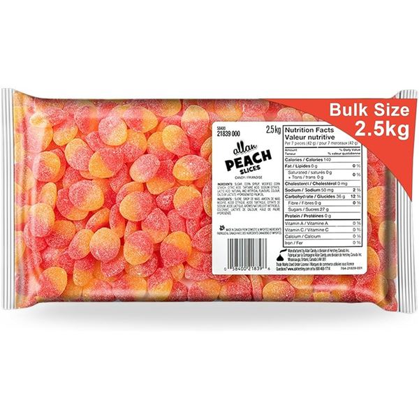 NEW ALLAN PEACH SLICES 2.5KG BB MARCH 2025