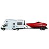 NEW WITH BOX DIE CAST METAL & PLASTIC RV + BOAT