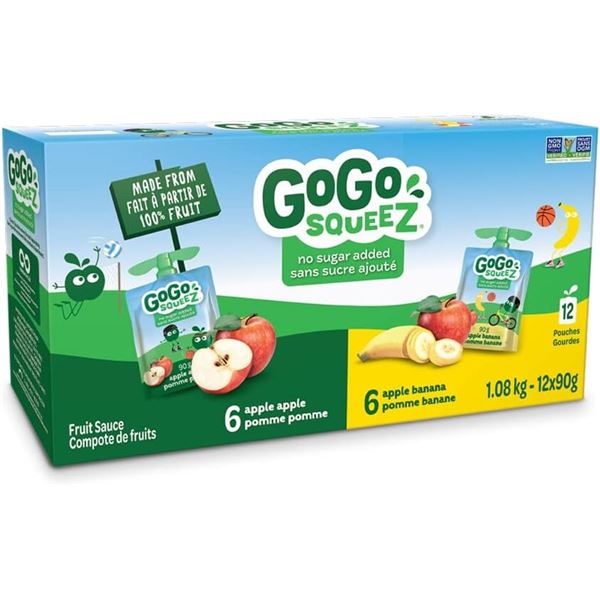 NEW GOGO SQUEEZ FRUIT SAUCE APPLE APPLE AND APPLE