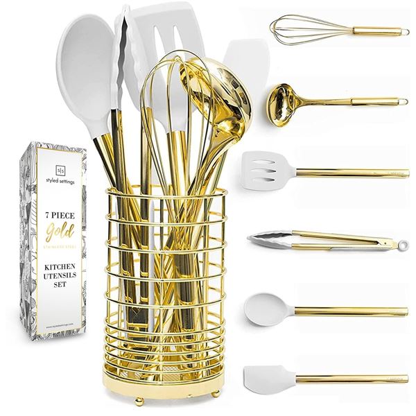 NEW COOKWARE 7 PIECES KITCHEN TOOLS WHITE