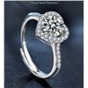 Image 1 : 1 CT GRA CERTIFIED HEART SHAPED MOISSANITE 925S