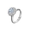 Image 5 : 1 CT GRA CERTIFIED FLOWER SHAPED MOISSANITE 925S