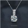 Image 1 : 1 CT GRA CERTIFIED ROUND BRILLIANT 925S NECKLACE