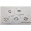 Image 1 : LOT OF 5 - 1968 CANADIAN DIMES
