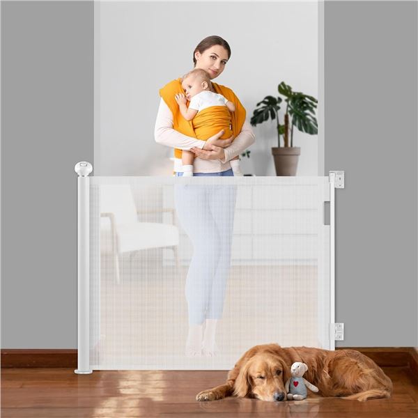 NEW DREAMBABY RETRACTABLE GATE WHITE UP TO 55"