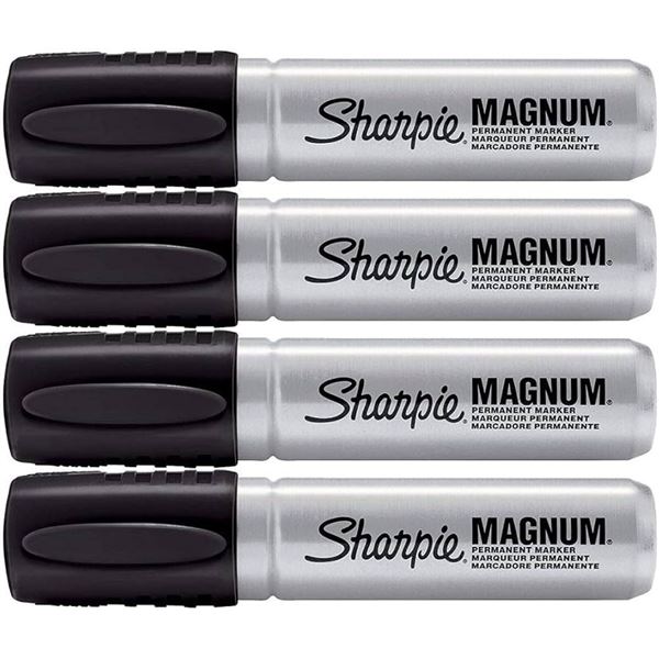 NEW 4 X MAGNUM SHARPIE PERMANENT MARKERS