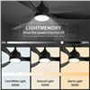 Image 2 : NEW SODSEA 52" CEILING FA WITH LIGHT, 3 COLOR TEMP