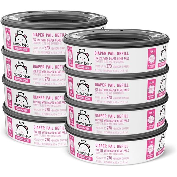 NEW 8 X MAMA BEAR DIAPER PAIL REFILL