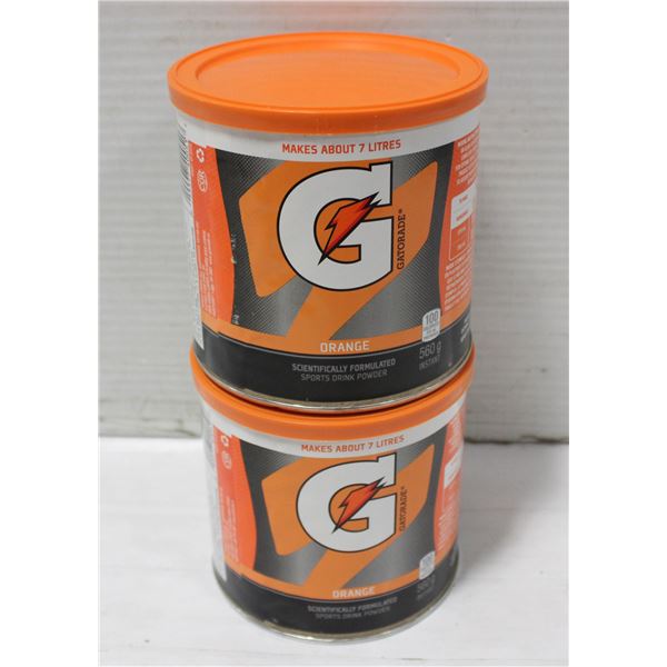 NEW 2 X 560G GATORADE ORANGE DRINK POWDER