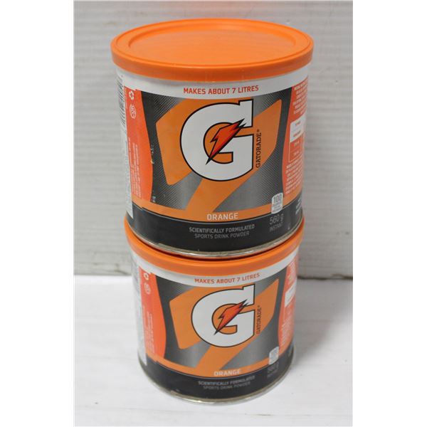 NEW 2 X 560G GATORADE ORANGE DRINK POWDER