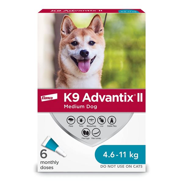 NEW K9 ADVANTIX II FOR MEDIUM DOGS