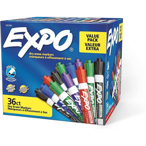 NEW WITH BOX 36CT EXPO DRY ERASE MARKERS