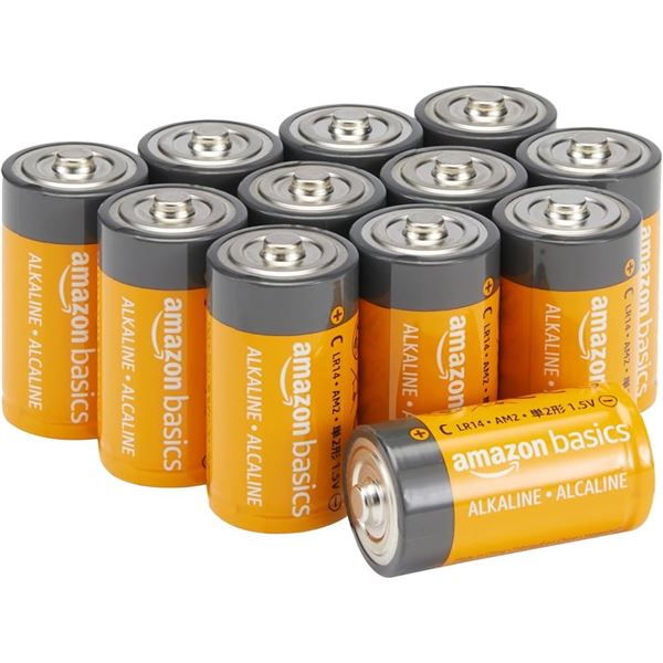 NEW AMAZON BASICS C ALKALINE BATTERIES 12-PACK