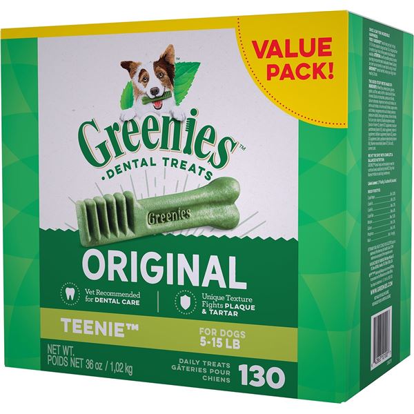 NEW 36 OZ GREENIES DENTAL TREAT ORIGINAL