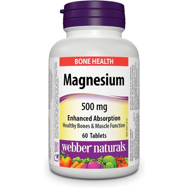 NEW WEBBER NATURALS MAGNESIUM 500MG TABLETS