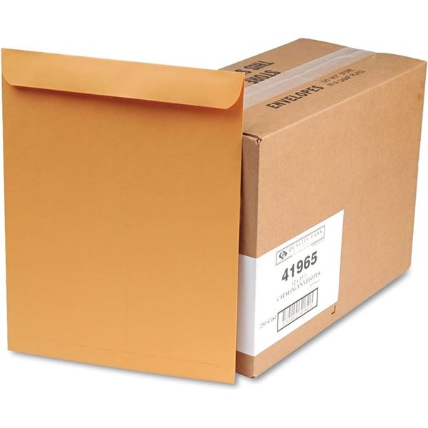 NEW 250 ENVELOPES QUALITY PARK BROWN KRAFT