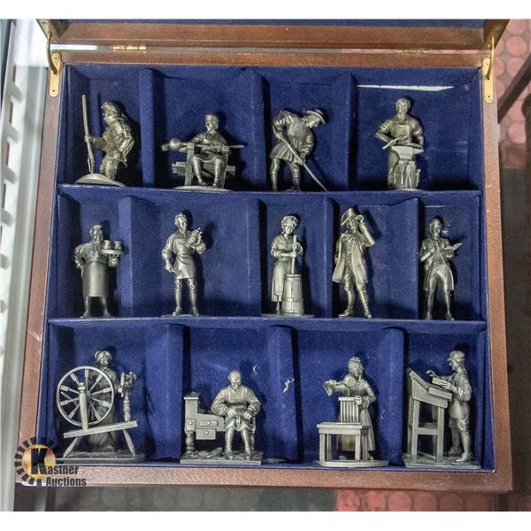 '1975 'PEOPLE OF COLONIAL AMERICA" PEWTER FIGURINE