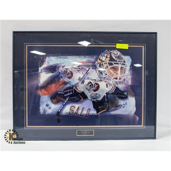 OILERS TOMMY SALO 31" X 23.5" FRAMED POSTER