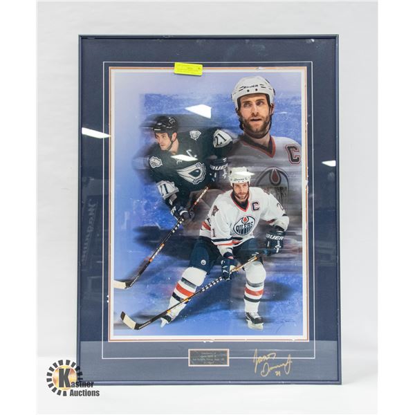 OILERS JASON SMITH SIGNED FRAMED POSTER 32"X24"