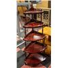 Image 1 : 5 TIER CORNER WOOD DISPLAY SHELF 17" X 17" X 54"
