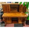 Image 1 : ANTIQUE PIANO CONVERSION DESK SOLID WOOD