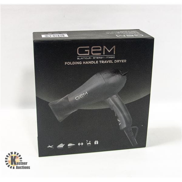 NEW GEM TRAVEL HAIR DRYER