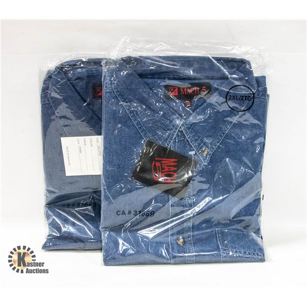 NEW MEN'S SHIRTS 2DENIM SIZE 2XL