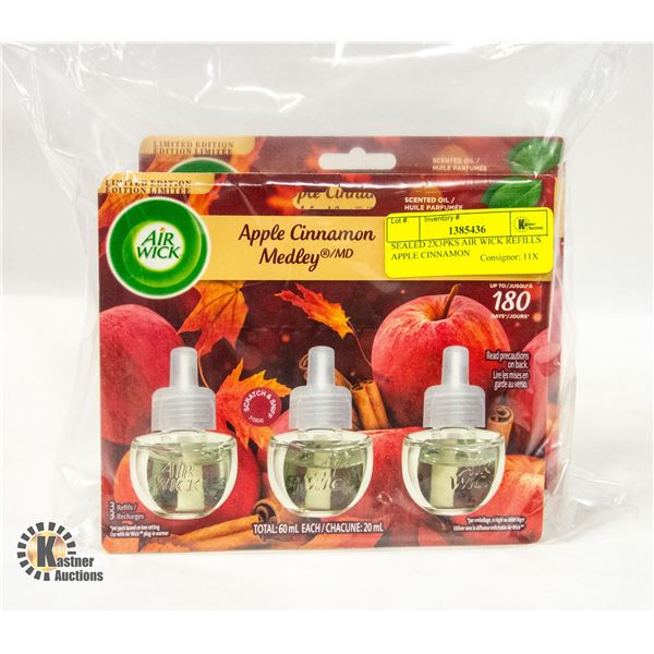 SEALED 2X3PKS AIR WICK REFILLS APPLE CINNAMON