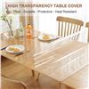 Image 1 : NEW 84 X 42 INCH MOPHORN CLEAR TABLE COVER PROTECT