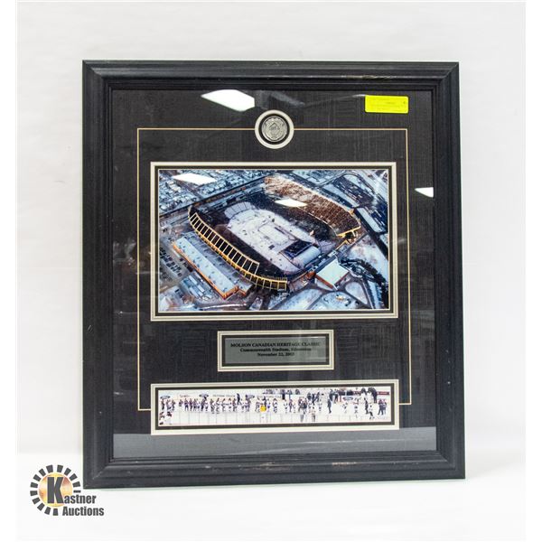 OILERS HERITAGE CLASSIC 25"X 22.5" 2003 NOV.22