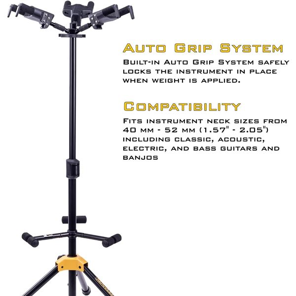 NEW HERCULES GS432B TRIPLE GUITAR STAND PLUS