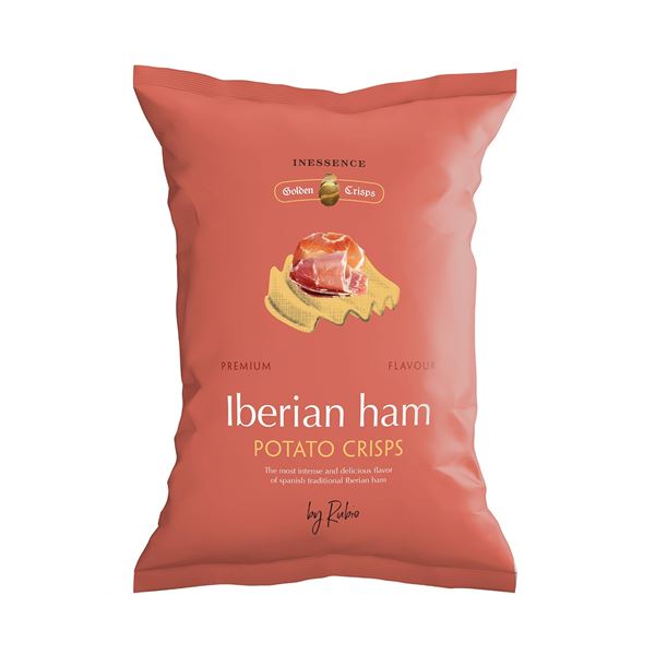 NEW BOX OF 6 X 125G HAM JAMBON POTATO CRISPS