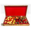 Image 1 : VINTAGE WOODEN CHESS SET IN CASE