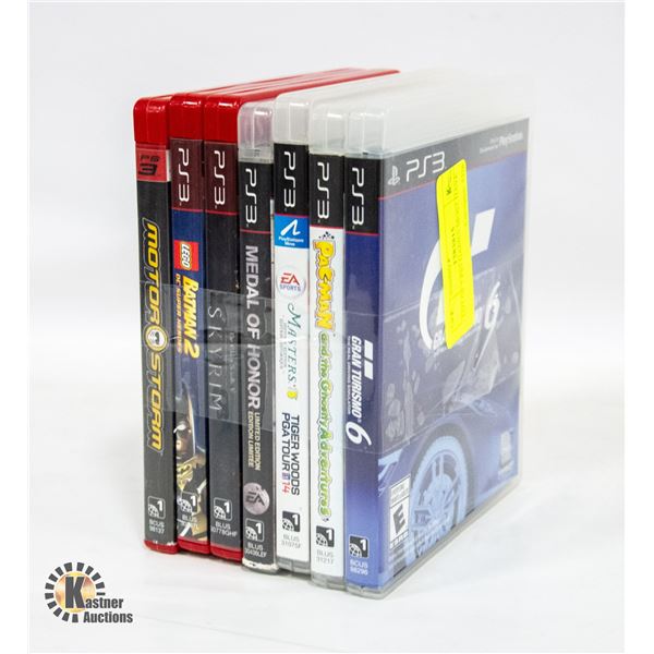 LOT OF 7 PS3 GAMES (MOST HAVE BOOKLETS)