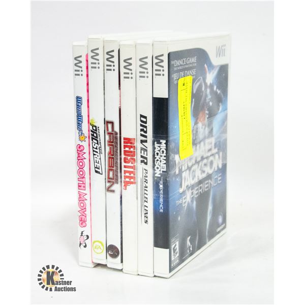 LOT OF 6 WII GAMES ALL HAVE BOOKLETS