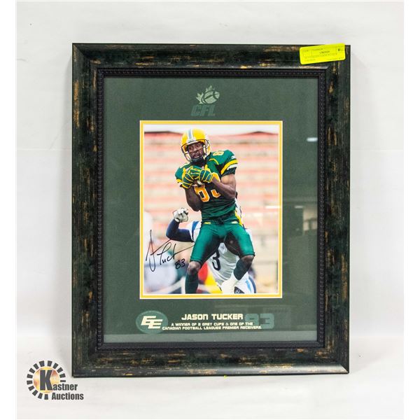 AUTOGRAPHED JASON TUCKER ESKIMOS 16" X 19"